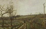Camille Pissarro Winter Landscape oil painting on canvas